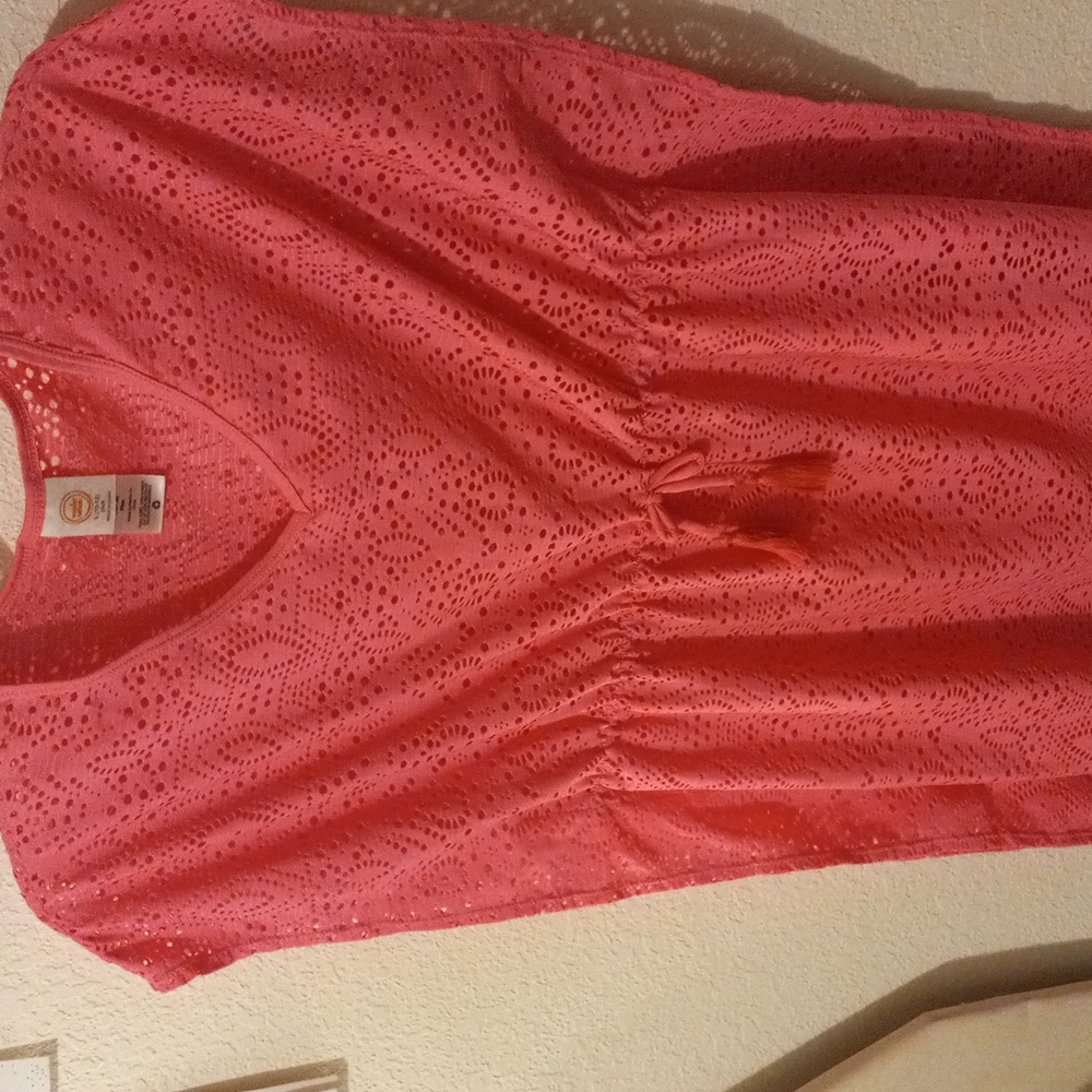Women's swimsuit  V neck cover up.  Wonder Nation brand.  Bright Pink.  New.